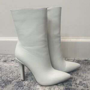 Amazon White Heeled Boots for Women
